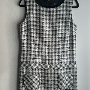 Laundry By Shelli Segal Black and White Plaid Dress